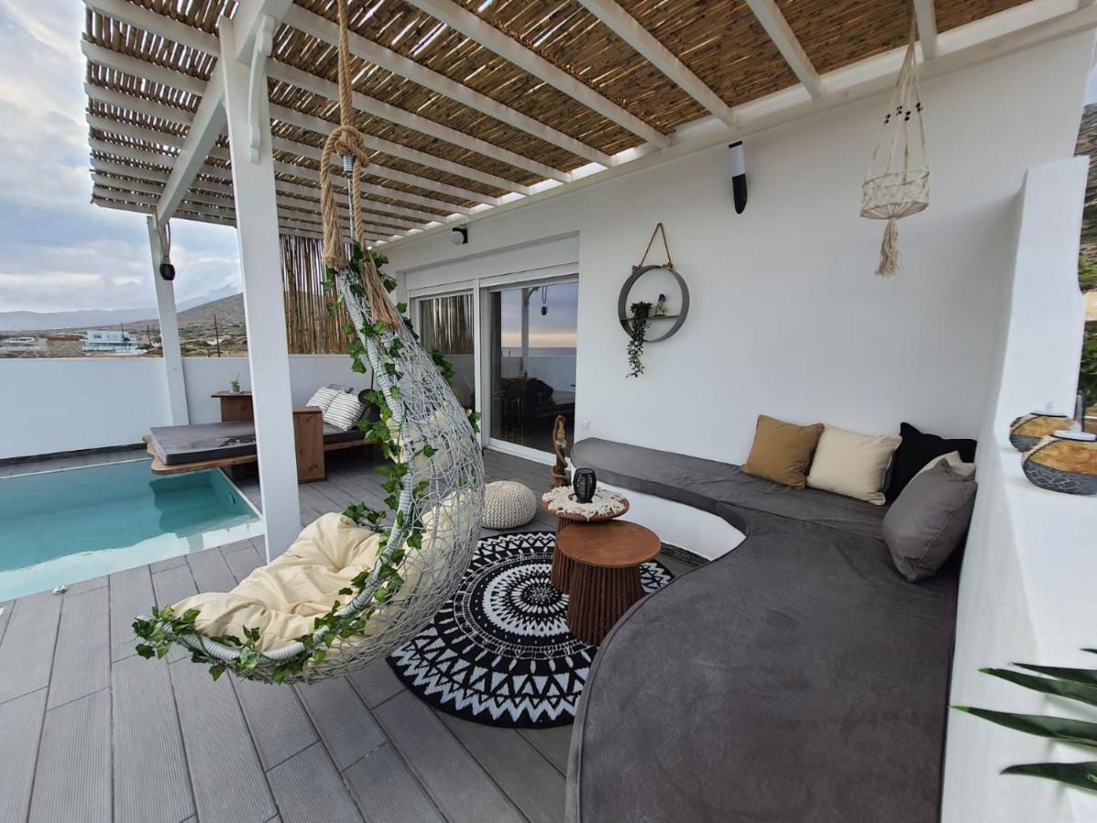 Tramonto Luxury Villa No2 - Breathtaking Sunset View Foinikion Bagian luar foto