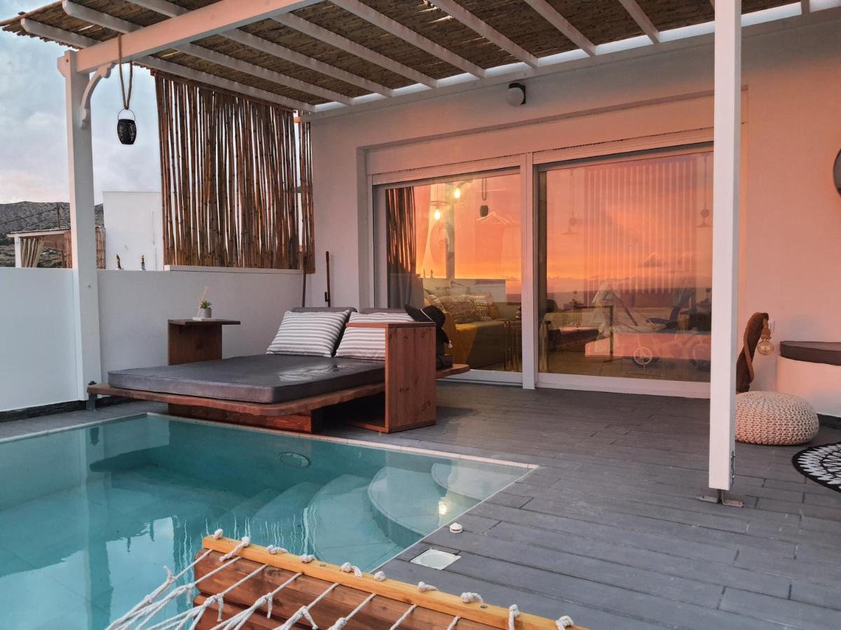 Tramonto Luxury Villa No2 - Breathtaking Sunset View Foinikion Bagian luar foto