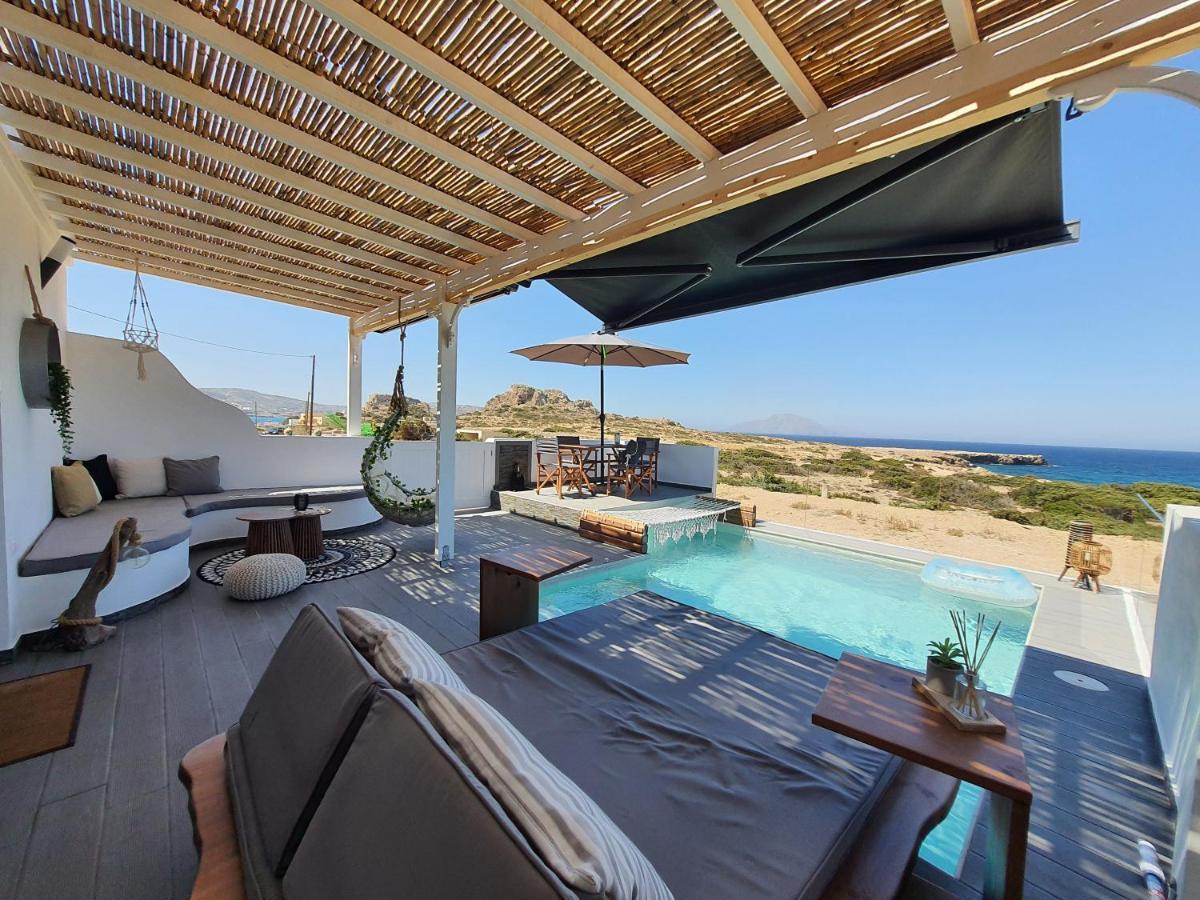 Tramonto Luxury Villa No2 - Breathtaking Sunset View Foinikion Bagian luar foto