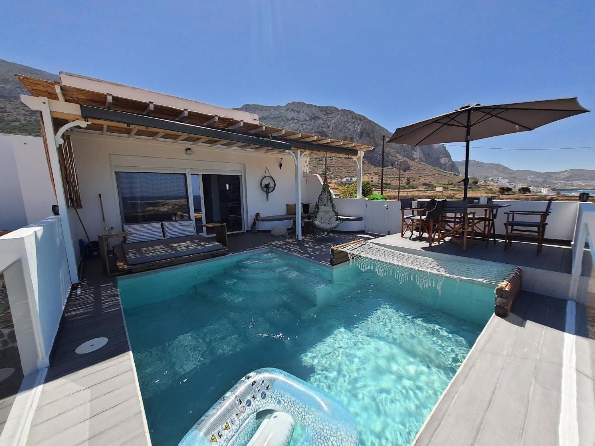 Tramonto Luxury Villa No2 - Breathtaking Sunset View Foinikion Bagian luar foto