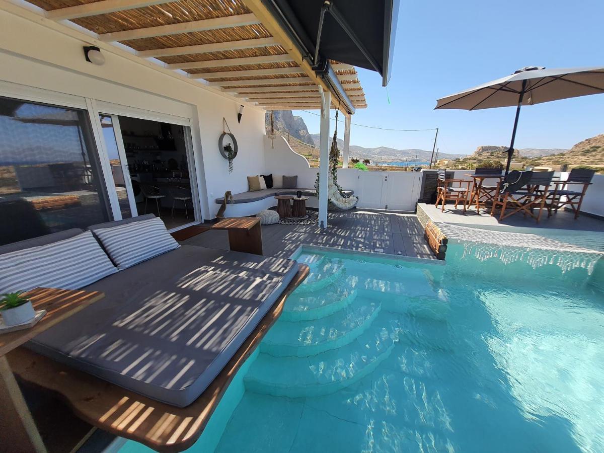 Tramonto Luxury Villa No2 - Breathtaking Sunset View Foinikion Bagian luar foto