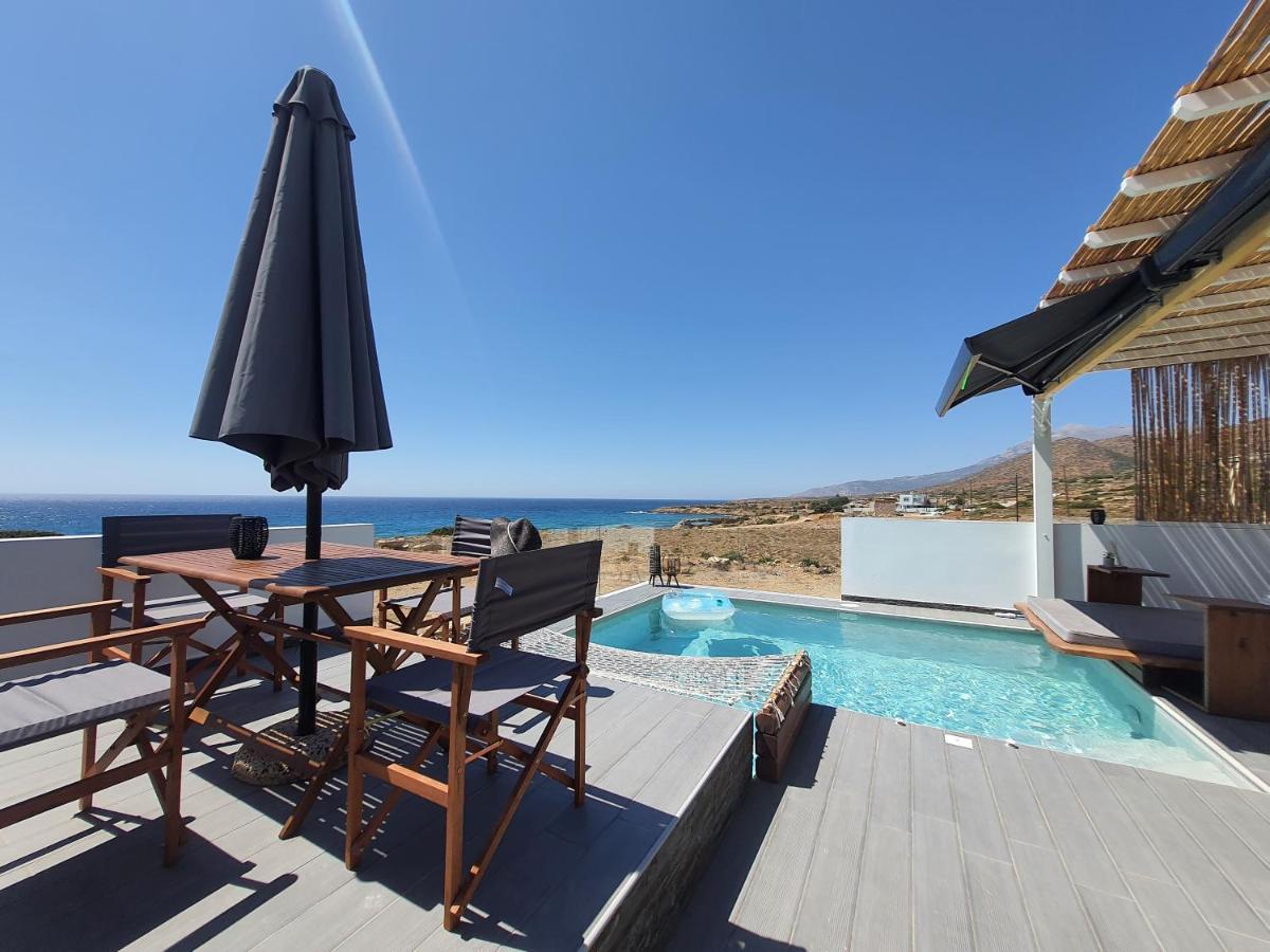 Tramonto Luxury Villa No2 - Breathtaking Sunset View Foinikion Bagian luar foto